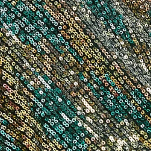 NWT river Island Green sequin wrap front jumpsuit UK 6 - Picture 3 of 5